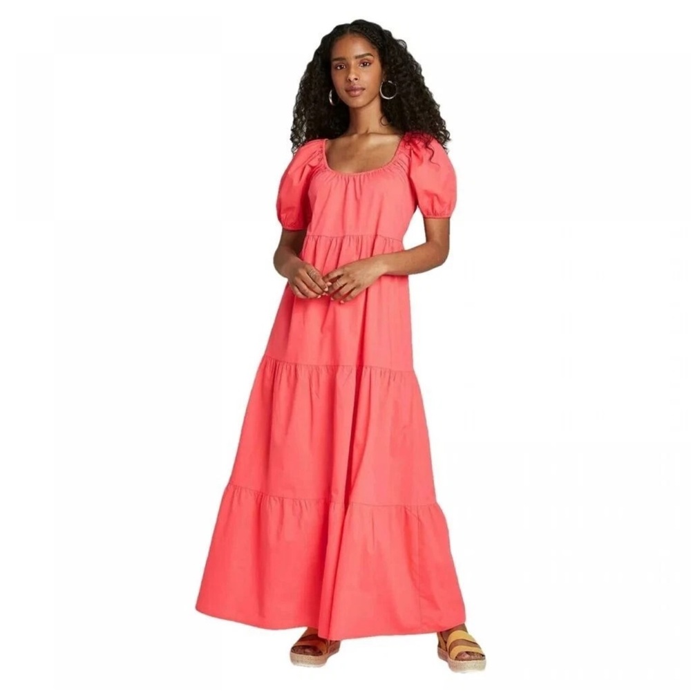 Wild Fable Vibrant Coral Maxi Dress